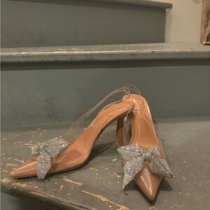 Slingback Rhinestone Heels